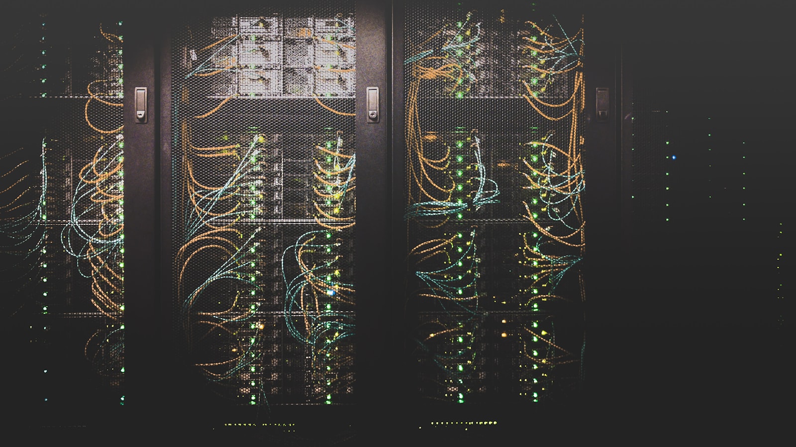 Corporate data centre with server racks